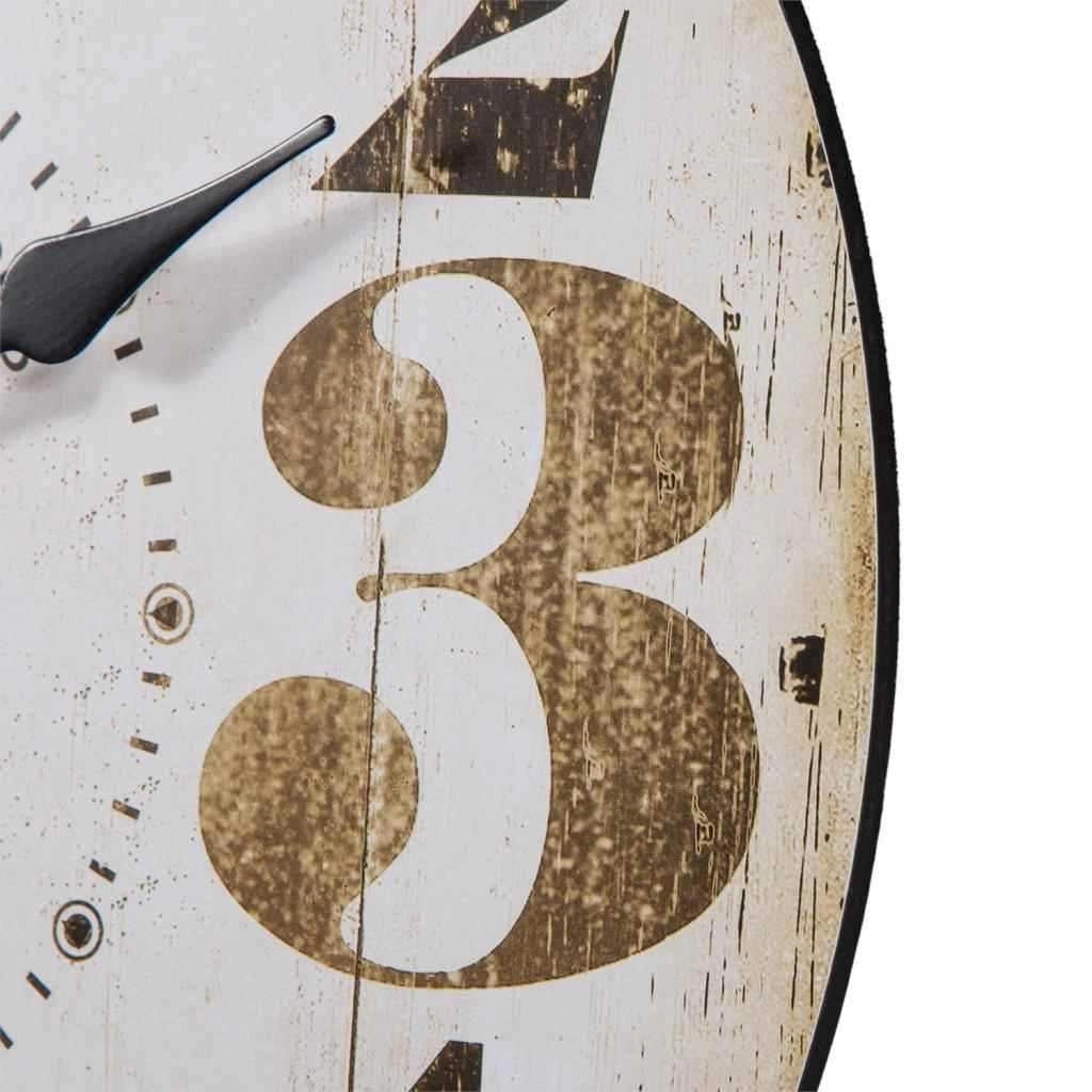 Orologio da parete in legno bianco d34x2h