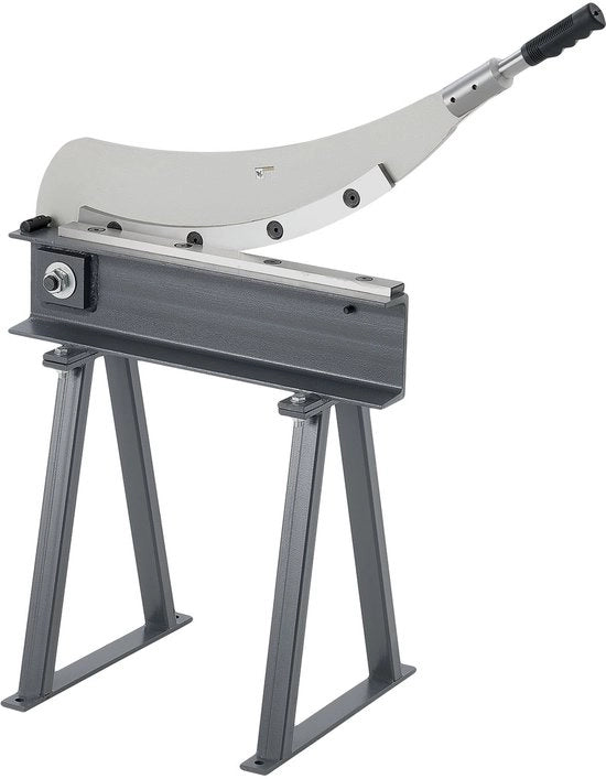 Manuale guillotina per taglio di piastre, 500 mm di apertura, taglia metallo, acciaio, alluminio, rame e plastica, precisione alta, costruito con Q235, adatto per PCB, con piede di stazionamento, alta precisione.