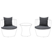 Fodere per cuscini da esterno per giardino Set grigio resistente all'acqua minimalista
