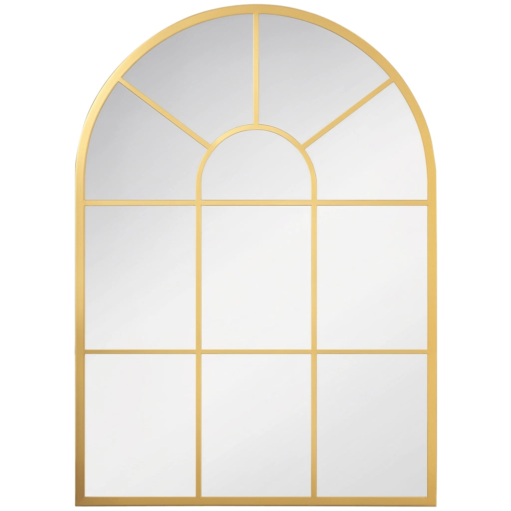 Specchio da parete in metallo con cornice dorata ¨C zephmum ¨C 70x50 cm