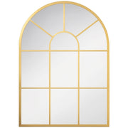Specchio da parete in metallo con cornice dorata ¨C zephmum ¨C 70x50 cm