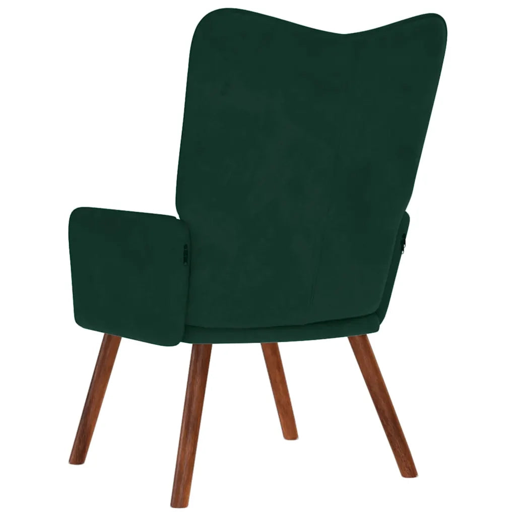 Poltrona | Sedia Relax Verde Scuro in Velluto