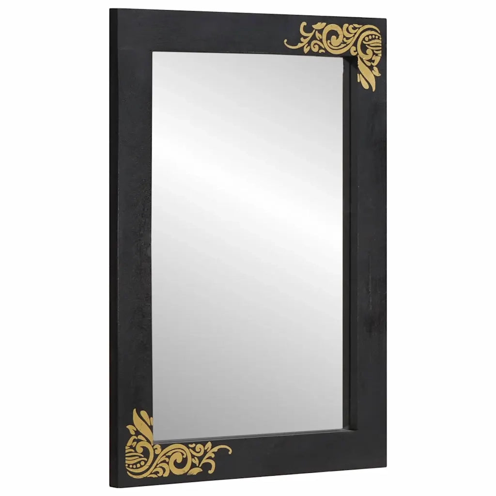 Specchio da bagno con specchio Nero e Argento 70 x 50 x 2,5 cm