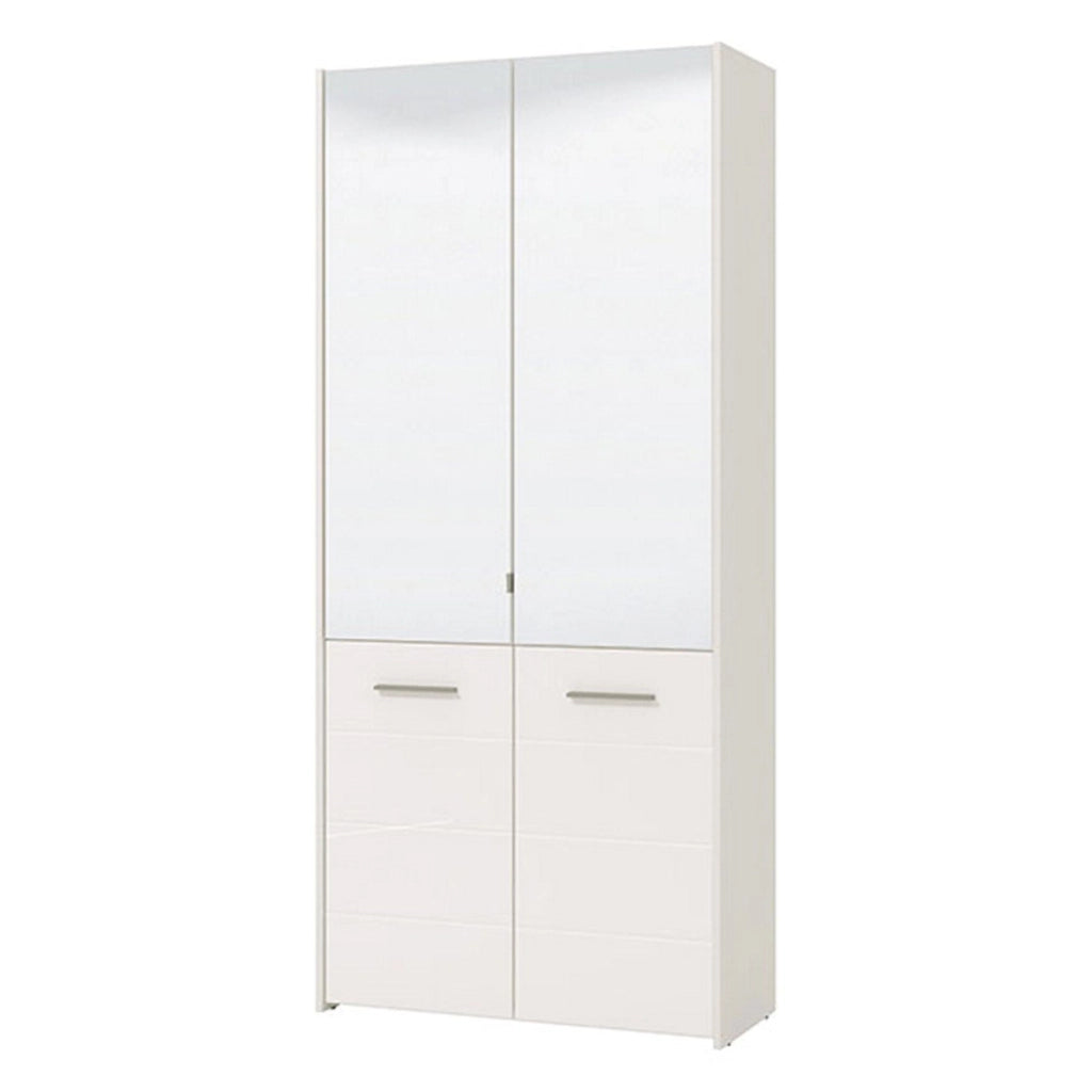 Mobile Portascarpe Trabia, Scarpiera 8 Ripiani, 89.5x37.5x199h cm Bianco
