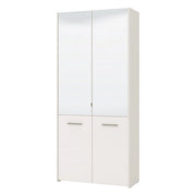 Mobile Portascarpe Trabia, Scarpiera 8 Ripiani, 89.5x37.5x199h cm Bianco