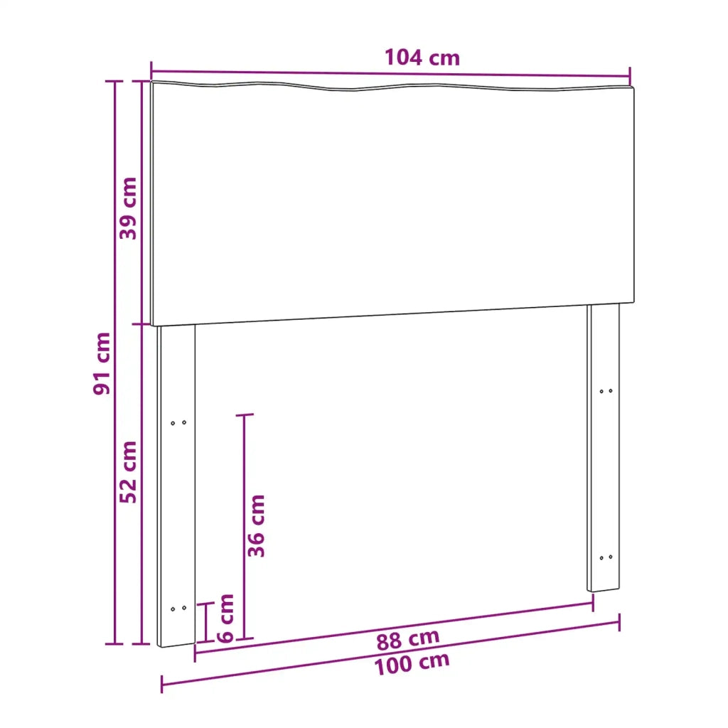 Testiera con bordo vivo ROSTOCK Naturale 100 cm 903234