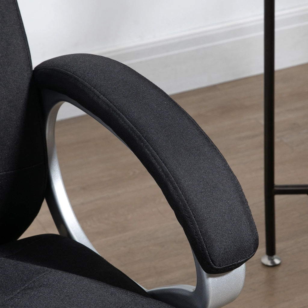 Sedia da ufficio ergonomica girevole 360¡ã ¨C Zephmum ¨C Nero tessuto 64x75x111-121 cm
