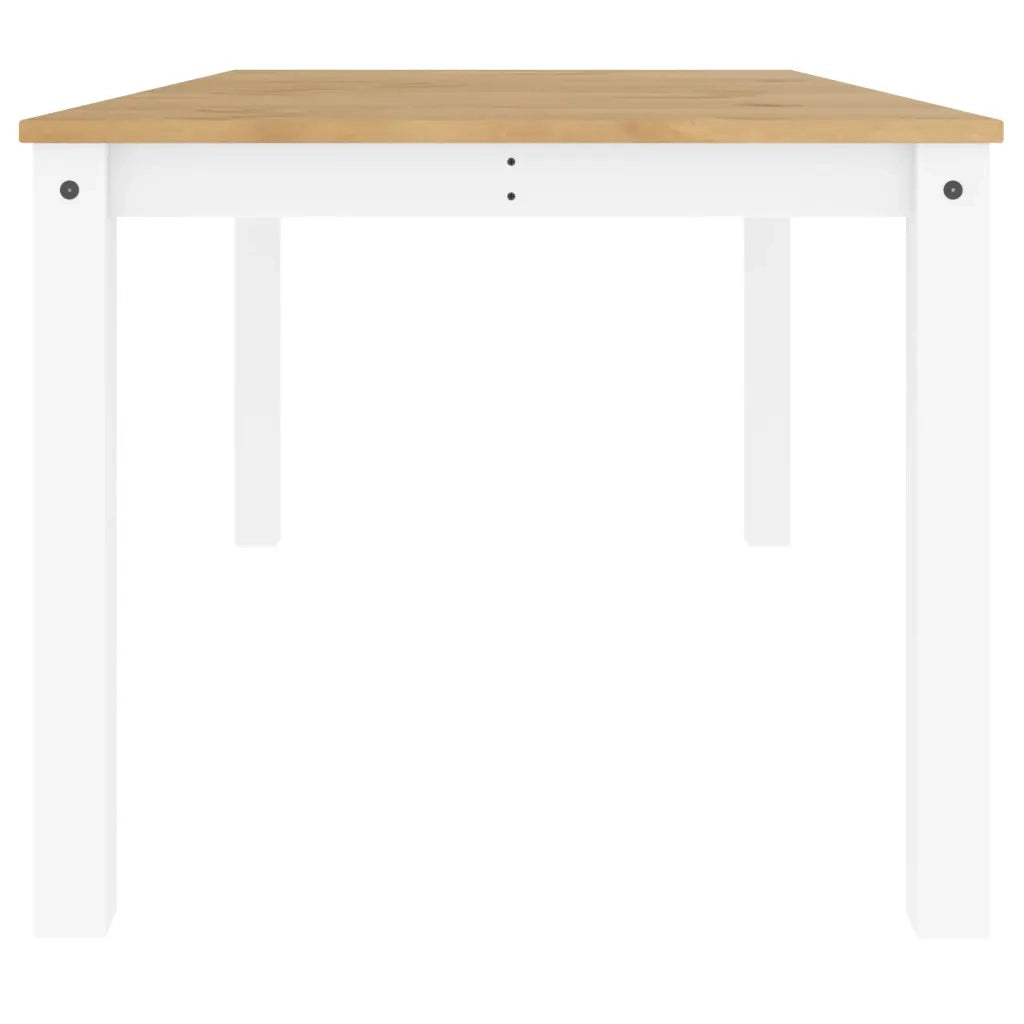 Tavolo da Pranzo Panama Bianco 180x90x75 cm Legno Massello Pino