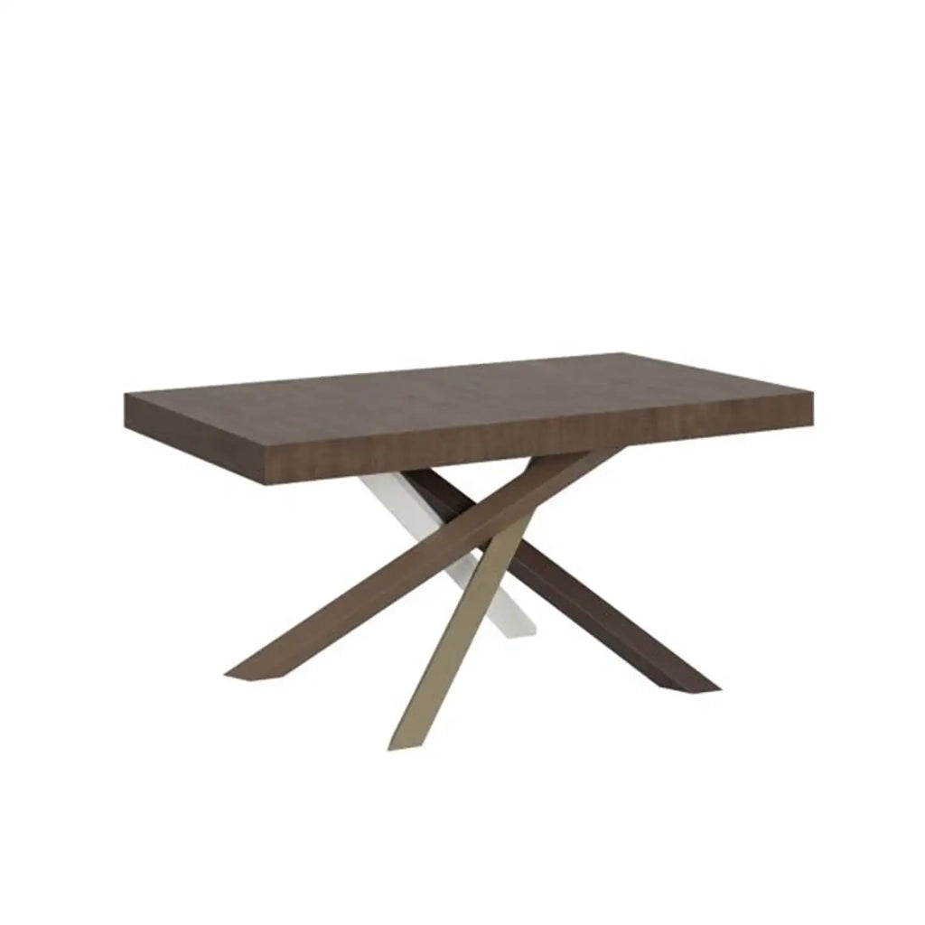 Tavolo allungabile 180/284x90 cm Volantis colore noce gambe multicolore 4/C