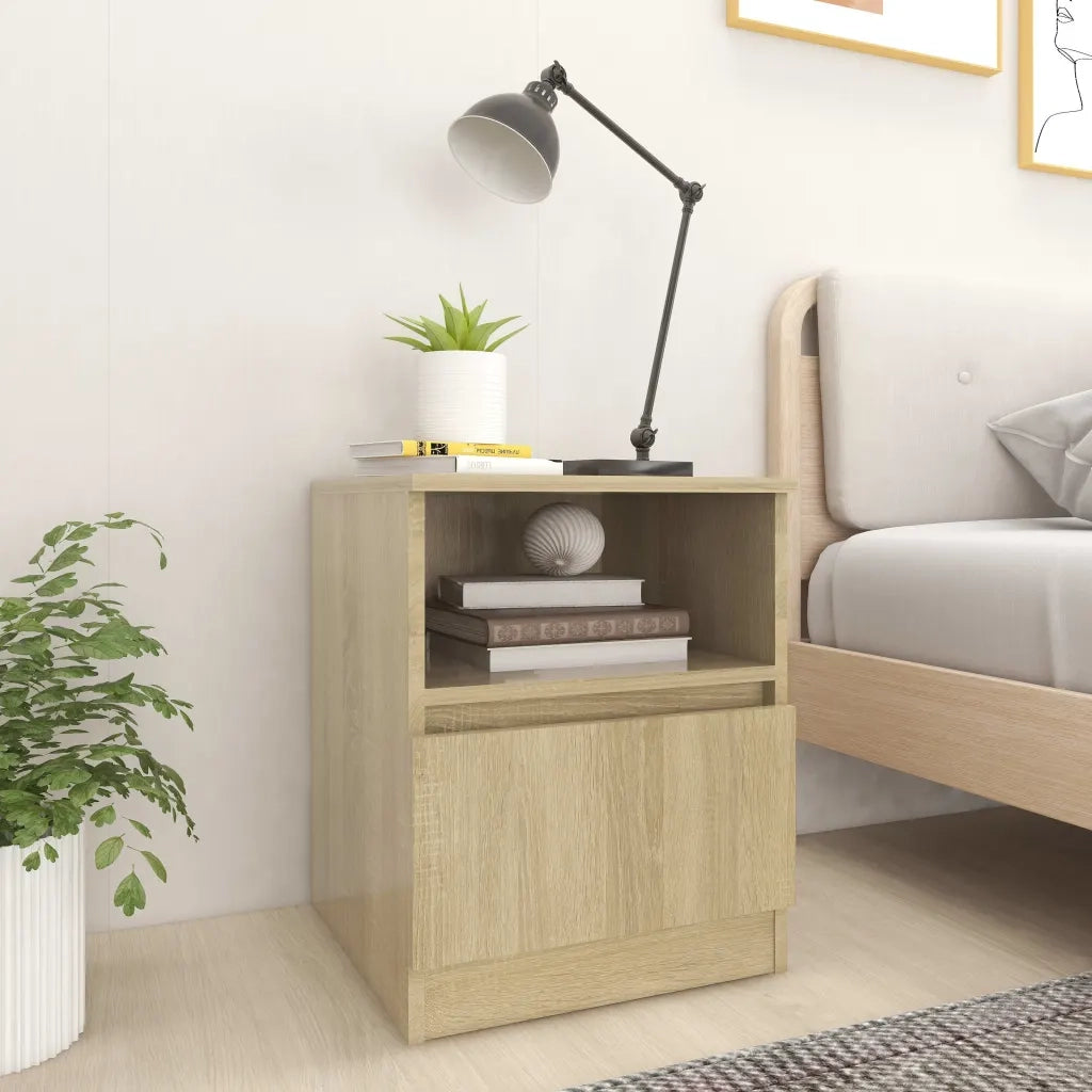 Comodini 2 pz-Set di 2 Tavolino da notte Rovere Sonoma 40x40x50 cm in Legno Multistrato 370270