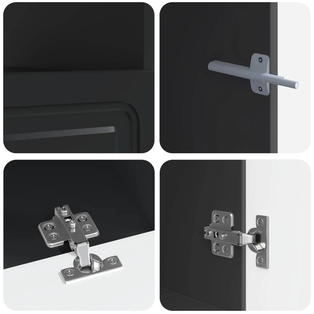 Mobile TV LED a 5 pezzi Nero Legno ingegnerizzato 3416999