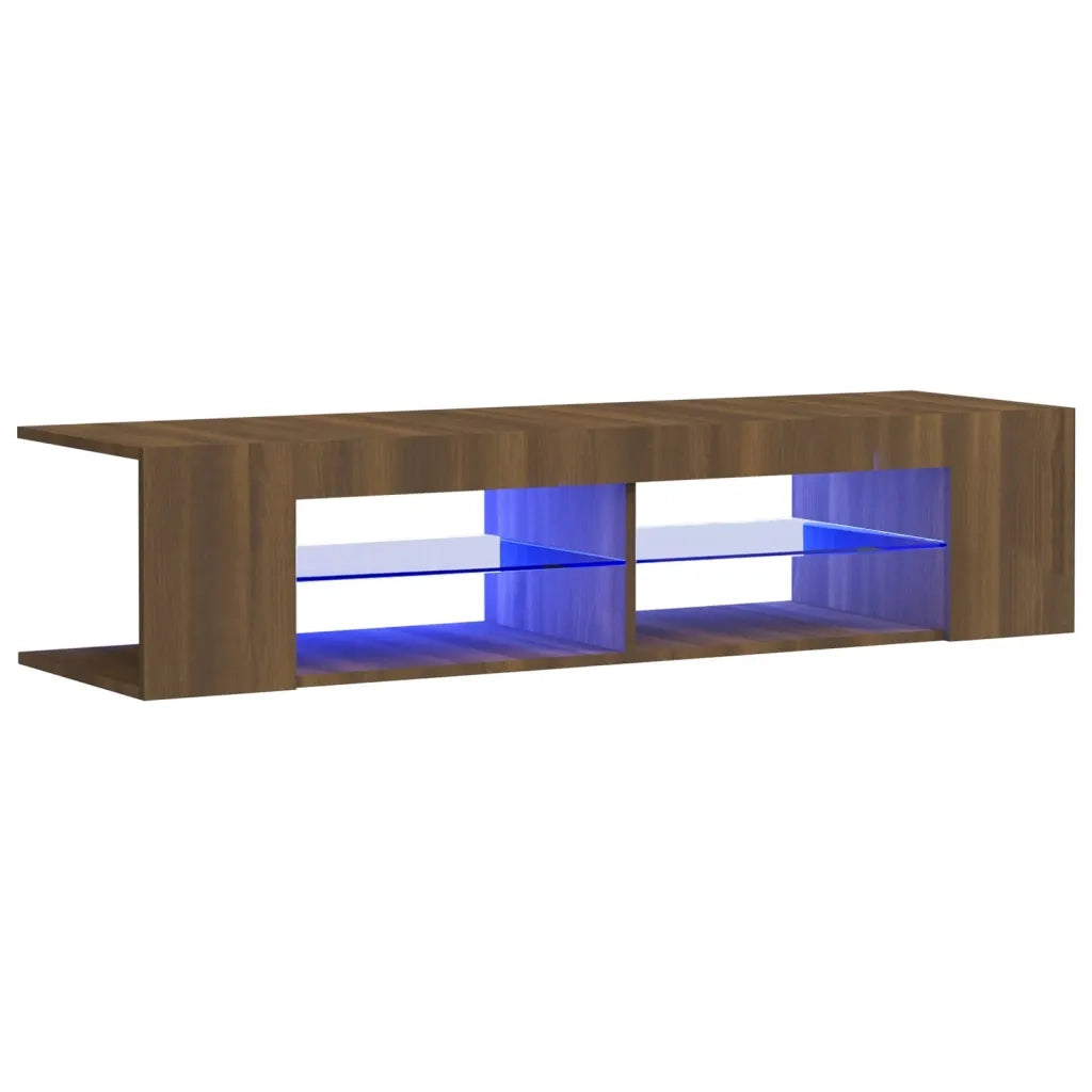 Mobile Porta TV con Luci LED Marrone Chiaro 135x39x30 cm cod mxl 14019