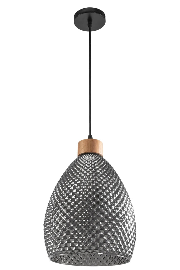 Lampada Da Soffitto Di Vetro Retro Black APP897-1CP