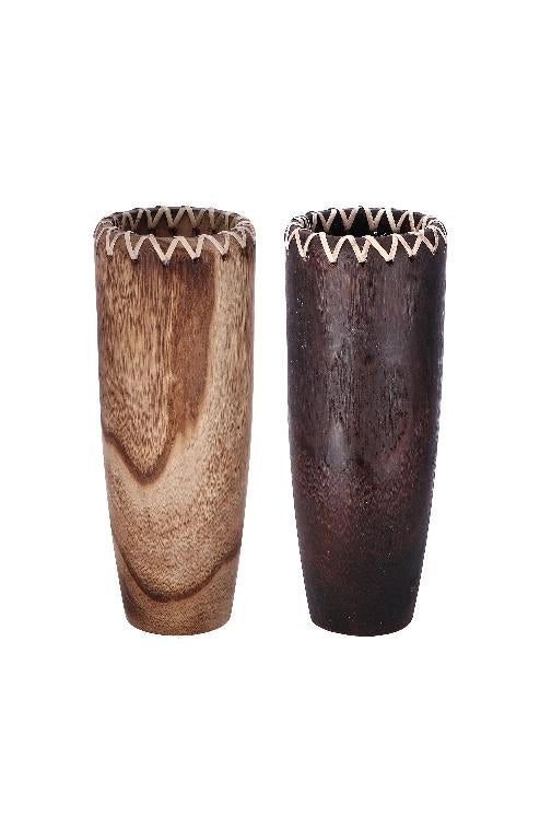 1 Pezzo Vaso Decorativo Casa in Legno Baker 20 x 42 cm 2 Colori