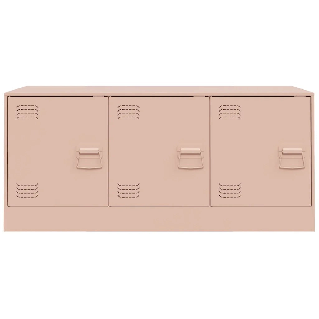 Mobile TV multimediale scaffale TV credenza TV sala da pranzo soggiorno camera da letto rosa 99 x 39 x 44 cm acciaio rosa 02_0028304