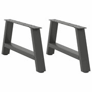 Set di 2 gambe per tavolino da caffè a forma di A con piedini regolabili 60 x 31 cm acciaio antracite 02_0057102