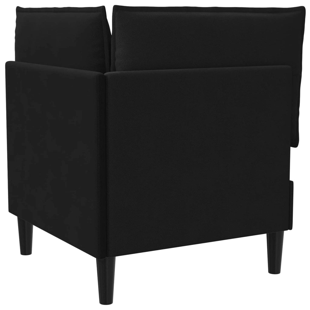 Divano Angolare con Storage Nero Velluto