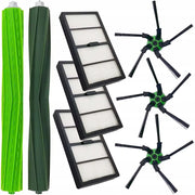 Set di Ricambio per iRobot Roomba S9 S9+ – 2 Spazzole in Gomma, 3 Filtri HEPA, 3 Spazzole Laterali