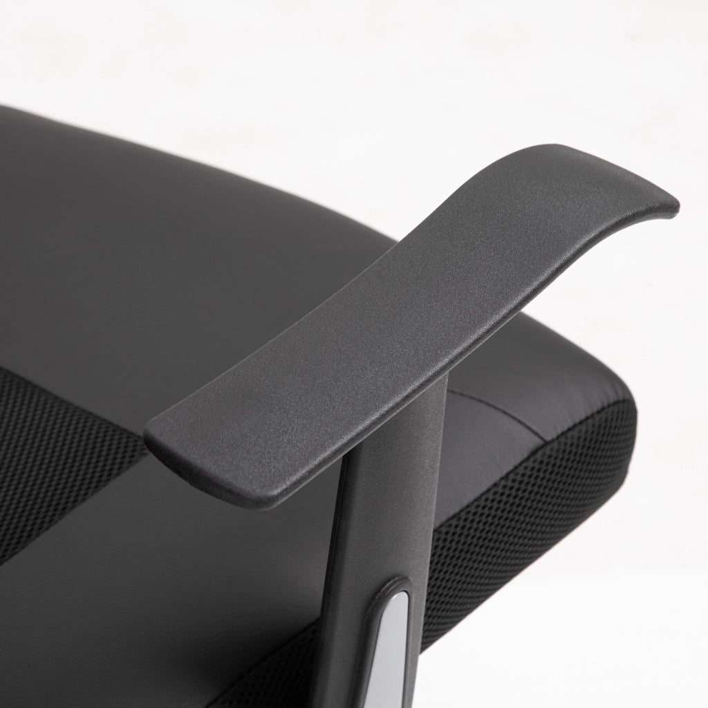 Sedia da ufficio ergonomica nera con funzione oscillante