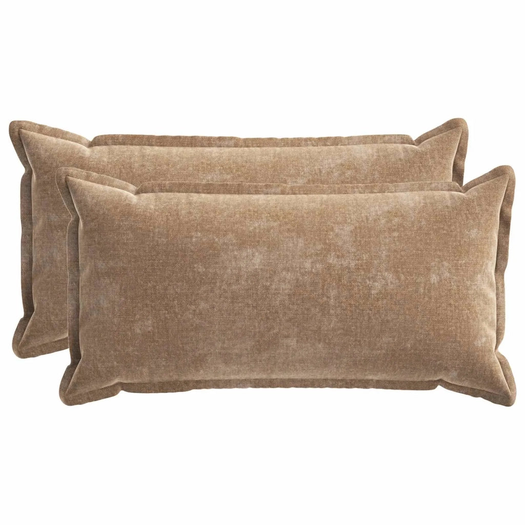 Federa 2 pcs HOUTEN Marrone 40 x 80 cm Tessuto Chenille 918238