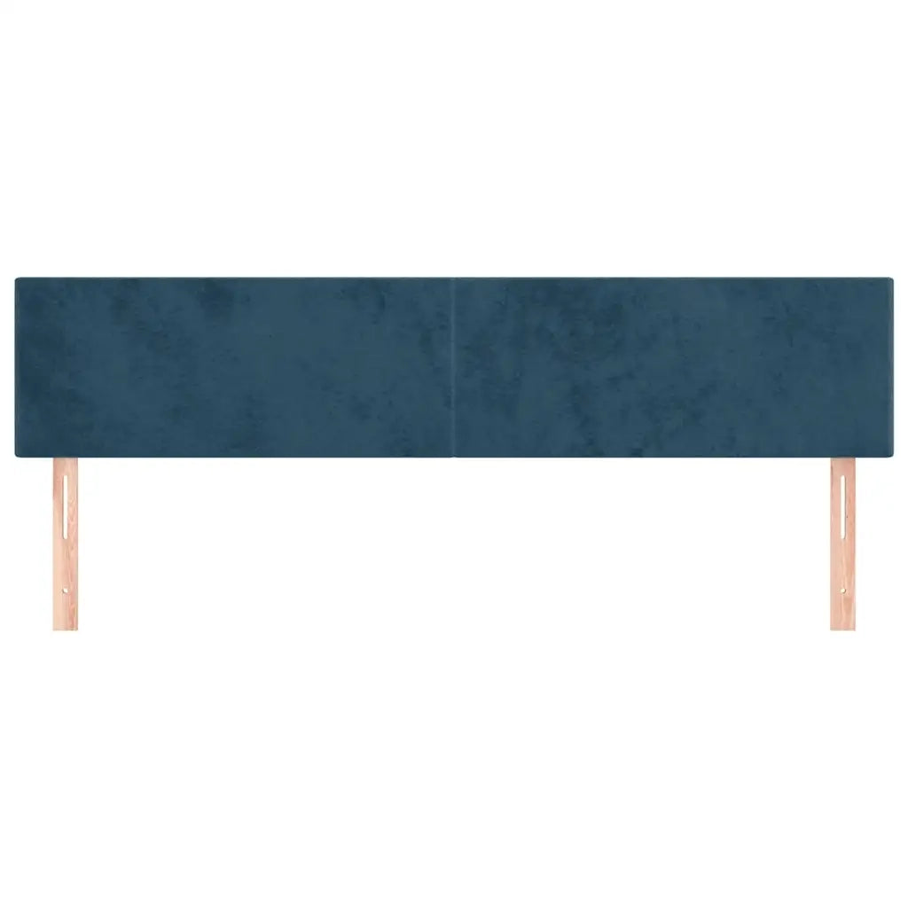 Testiera | Testata Blu Scuro 180x5x78/88 cm in Velluto