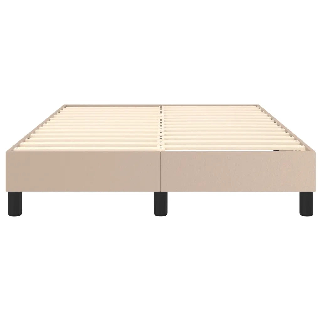 Struttura Letto a Rete a Molle-Giroletto Cappuccino 120x200 cm in Similpelle 439207