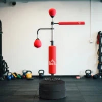 Sacco da boxe autoportante 4 in 1 88 x 50 x 160-230 cm Rosso