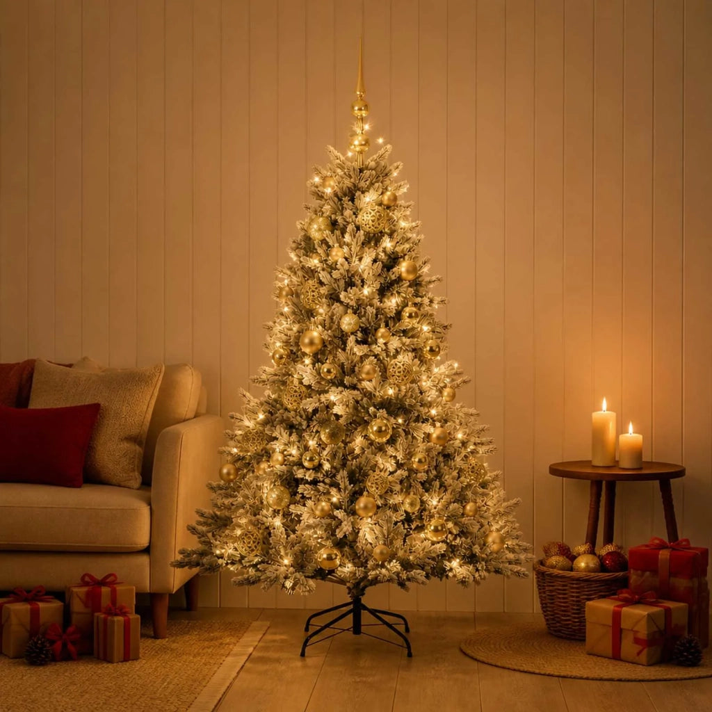 Albero di Natale artificiale con palline 150 cm 150 LED 3465658
