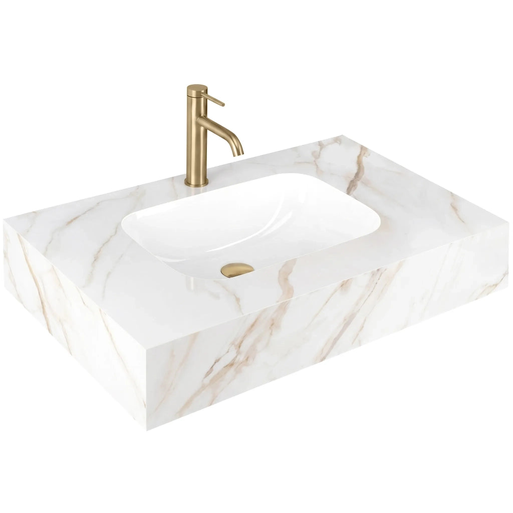 Lavabo Sospeso Rea Aresa Grey Gold 80