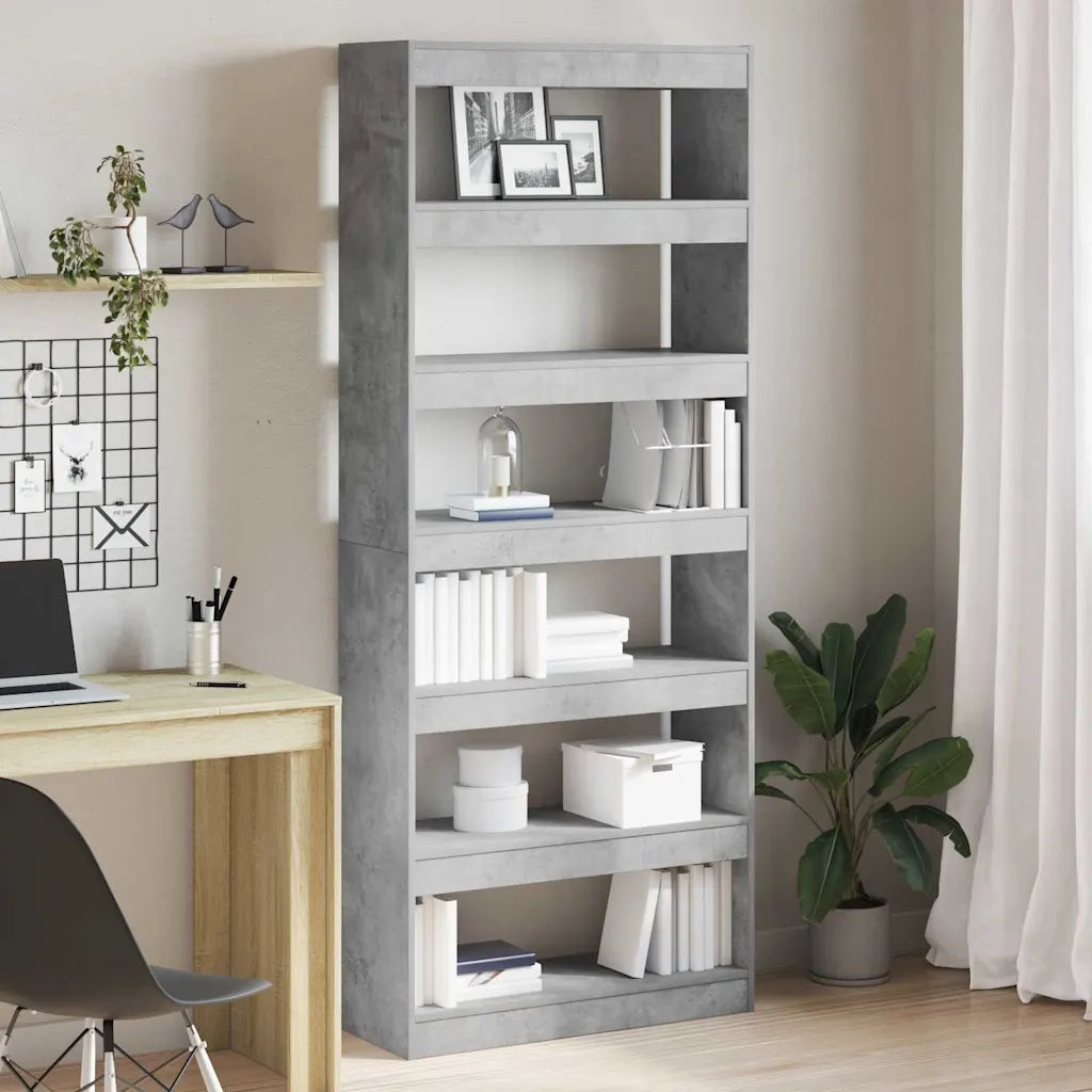 Armadio per Libri Grigio cemento 80 x 30 x 198 cm 3333919