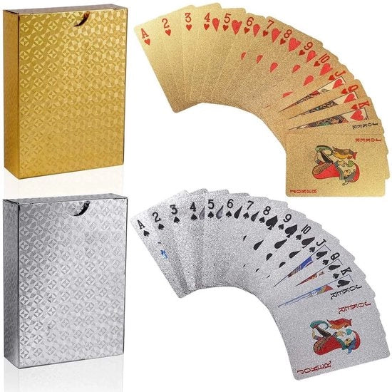 Carte da Gioco in Plastica - Impermeabile - 2 Pacchi - Finestra in PVC - Materiale PET Ecologico - Sicuro e Salutare - Dimensioni 8,6 x 5,6 cm - Gioco da Tavolo