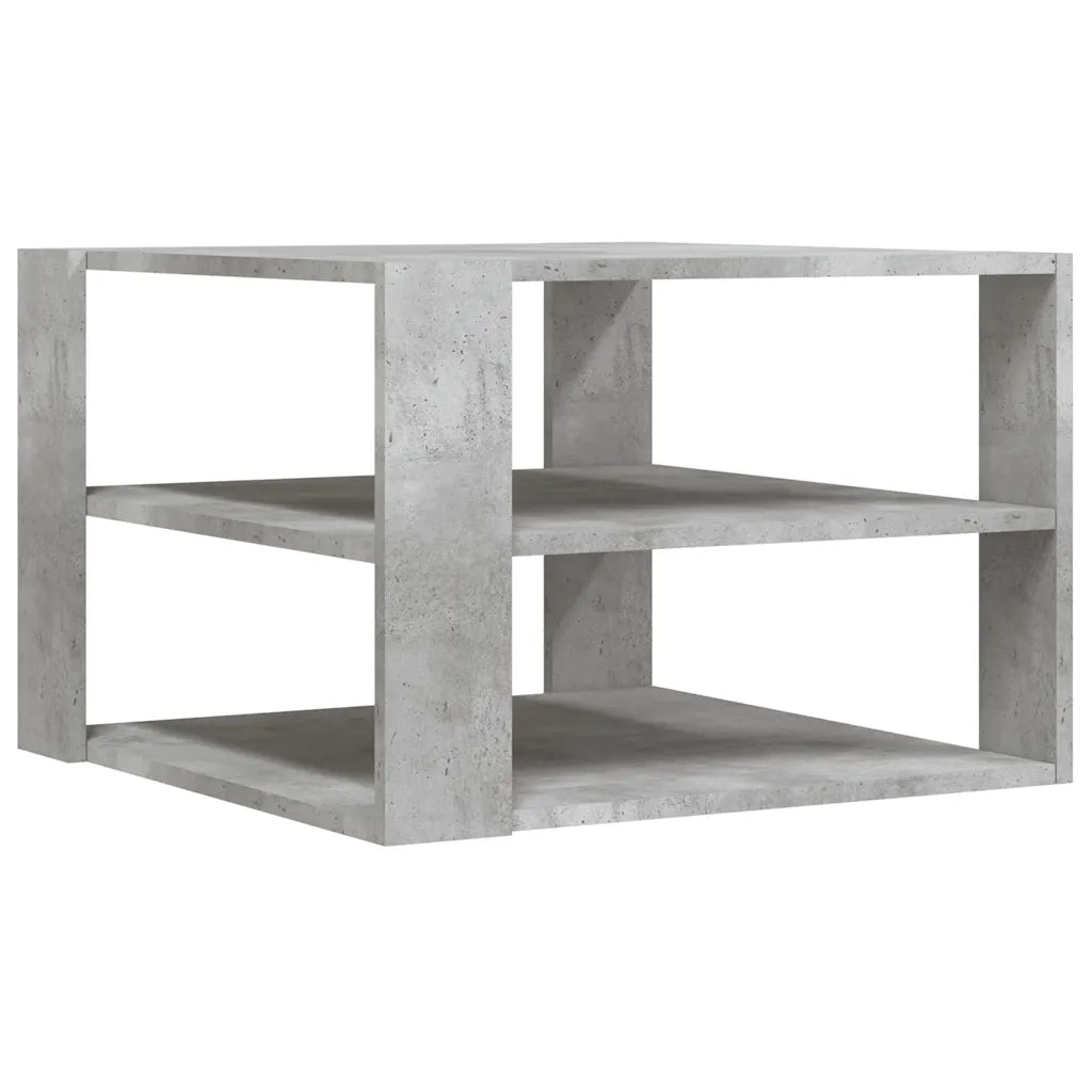 Tavolino da Salotto Grigio Cemento 58x58x40 cm Multistrato 834249