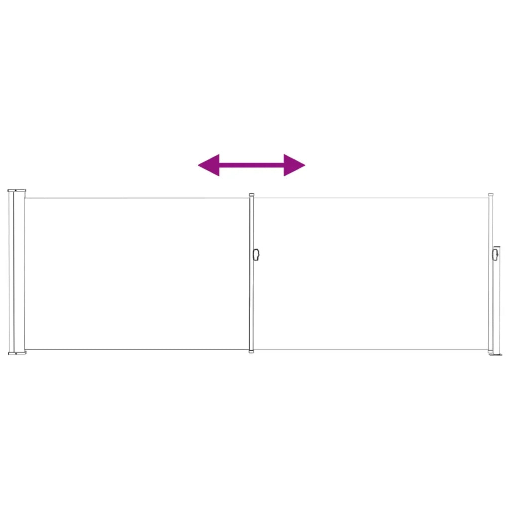 Tenda laterale retrattile Tortora 500 x 100 cm Poliestere