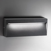 Bottom Lampada da Parete a LED Grigio Scuro 8.5W IP54 3000K in Alluminio pressofuso per Interni ed Esterni Design Moderno ed Elegante Linea Slim
