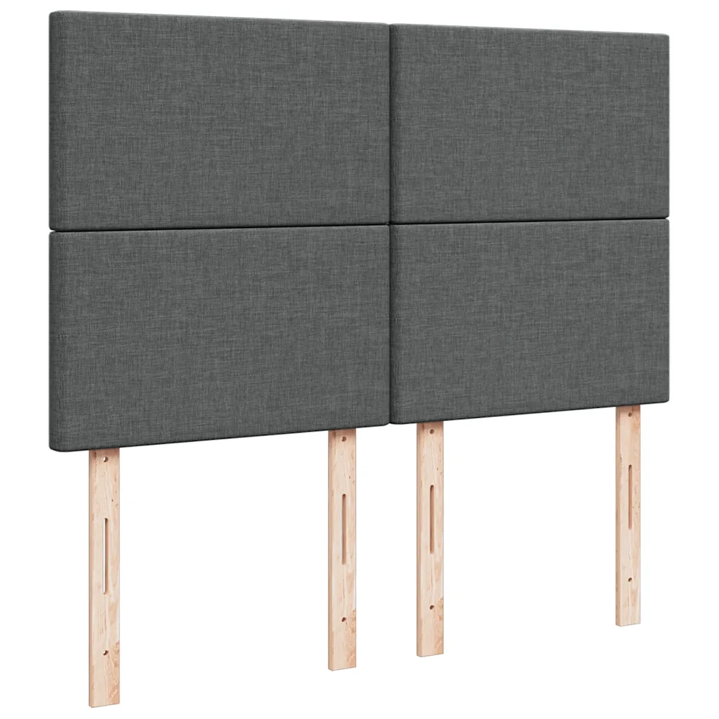 Giroletto a Molle con Materasso Grigio Scuro 160x200 cm Tessuto 3294401