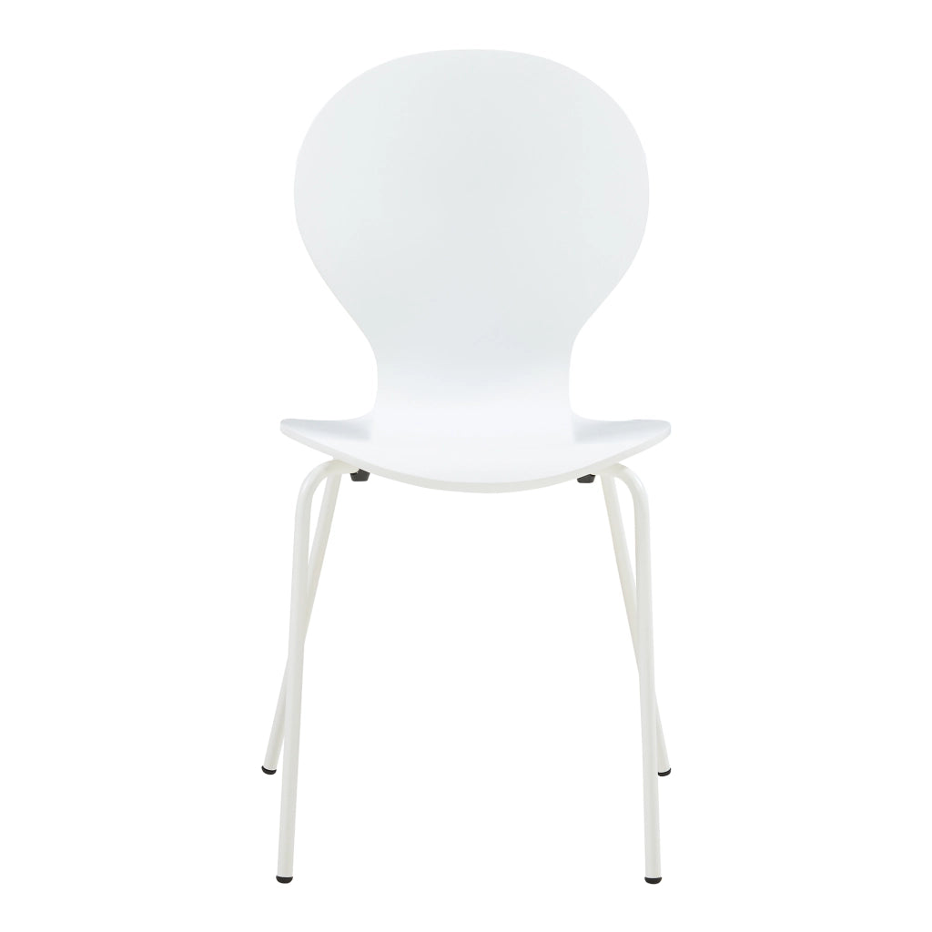 Set di 4 Sedie da Sala ETNE Impilabili - Bianco [en.casa]
