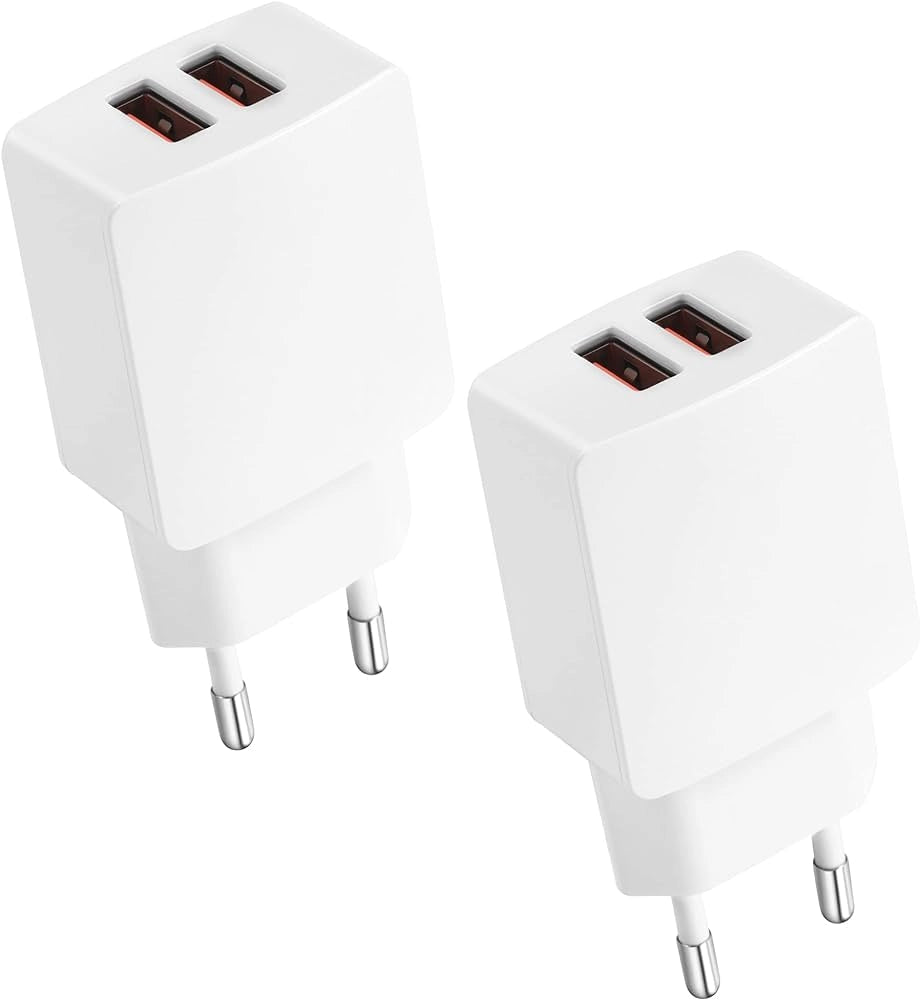 CARICATORE USB DA PARETE 2,4A - 2 USB