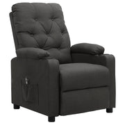 Poltrona | Sedia Relax Elettrica Reclinabile Grigio Scuro in Tessuto