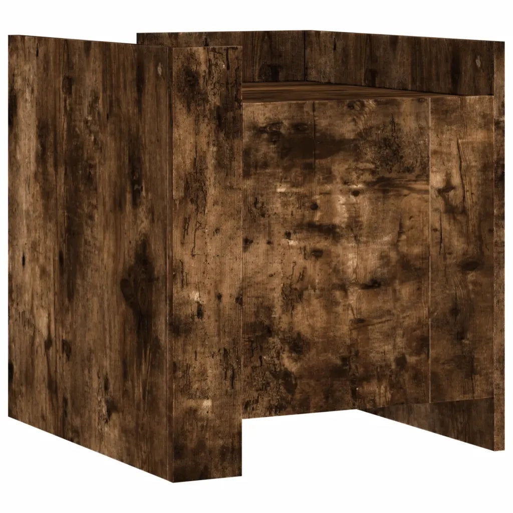 Comodino | Armadio da Notte | Mobiletto da notte Rovere Fumo 45x50x50 cm in Truciolato
