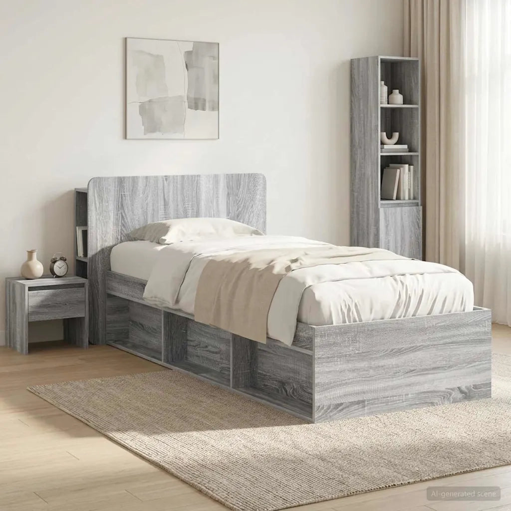 Testata del letto Grigio Sonoma Legno ingegnerizzato