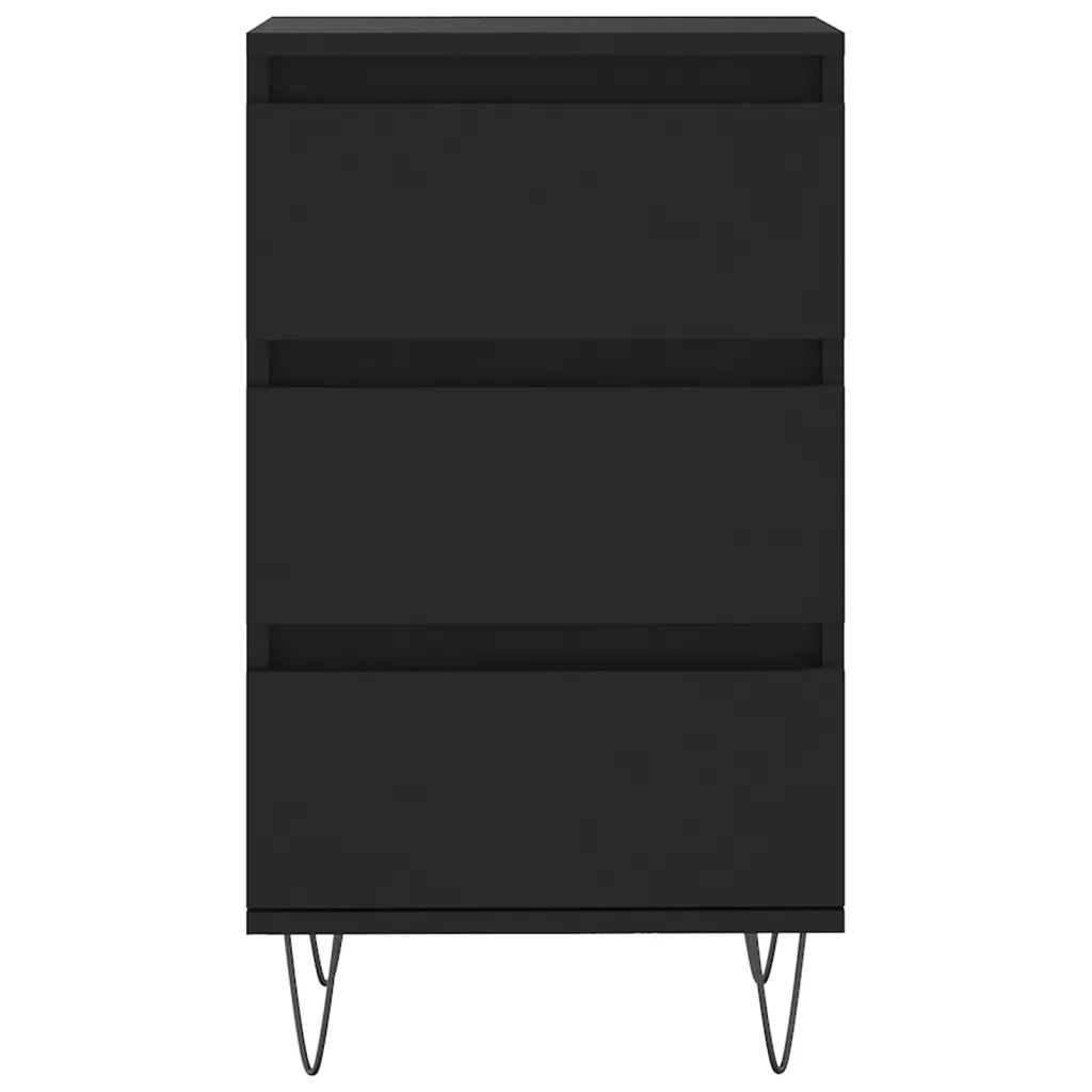 Credenza Nera 40x35x70 cm in Legno Multistrato 831093