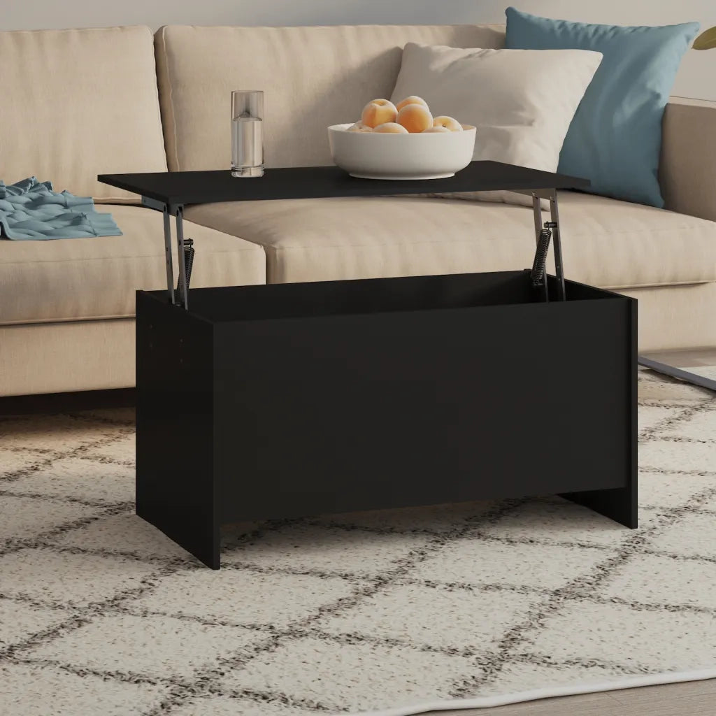 Tavolino da salotto | Tavolino da caff¨¨ | Tavolino da Soggiorno Nero 102x55,5x52,5 cm in Legno Multistrato