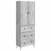 Set di armadi 2 pcs Sonoma grigio 66 x 34,5 x 90 cm