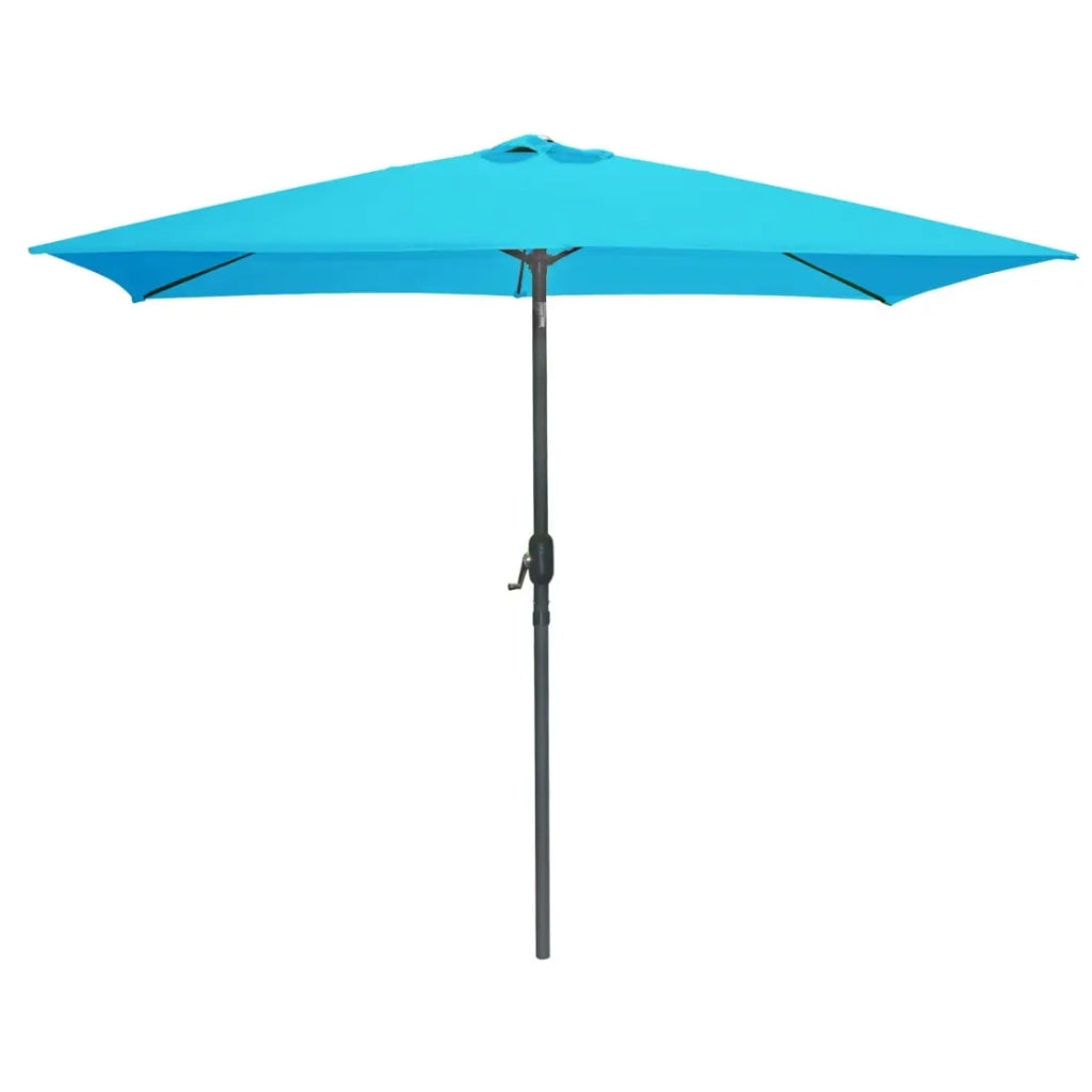 L'indispensabile estate: Ombrellone inclinabile turchese + custodia anti-UV + base in cemento 25Kg