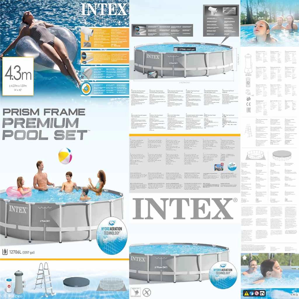 INTEX Set Piscina Prism Frame Premium 427x107 cm 92519