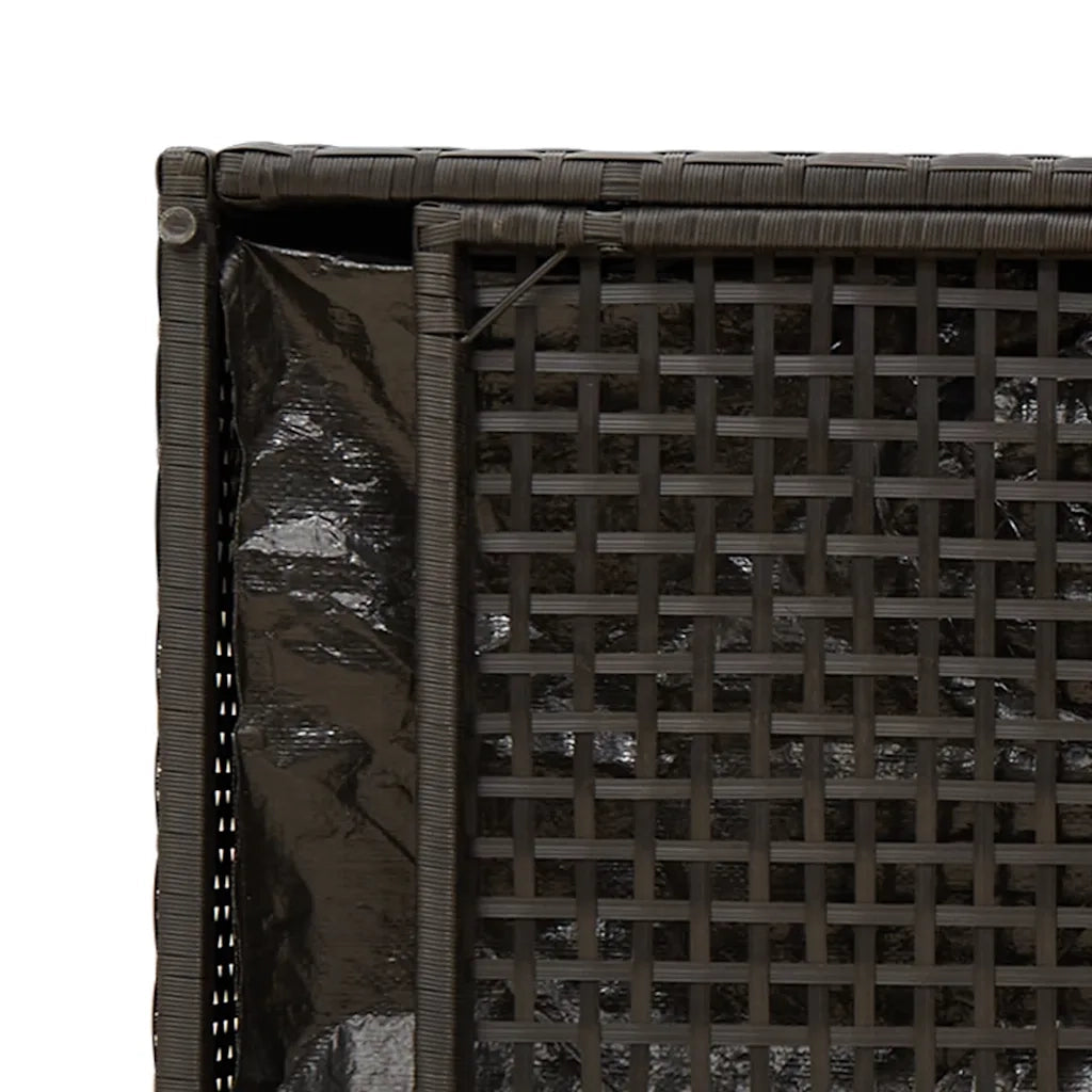 Cassapanca da Esterno con Cuscino Nera 100 cm in Polyrattan 4104068