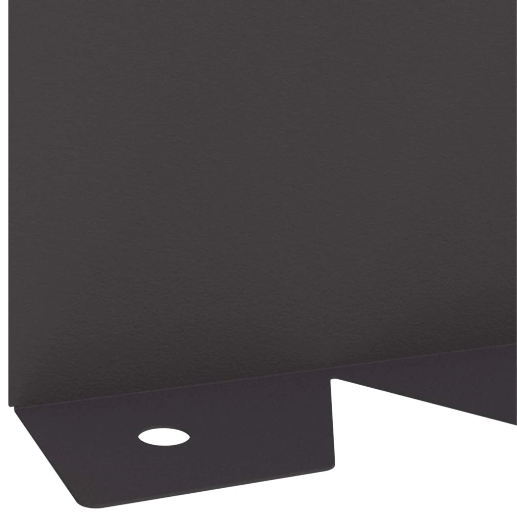Bordura per Prato 20 pz 102 x 10 x 4 cm Acciaio Nero 8008743