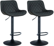 Set di 2 Sgabello da bar Minosa nero,Finta pelle