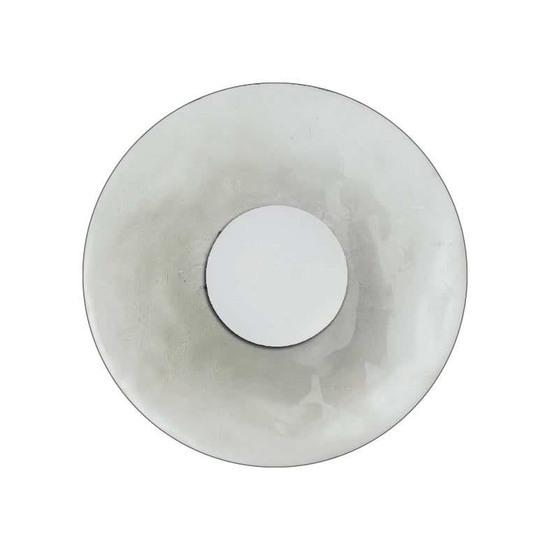 SOLARIS – Applique di Design 12W 3000K Bianco con Vetro Martellato Fumè, CRI90, Dimmerabile a Taglio di Fase - Rossini Group