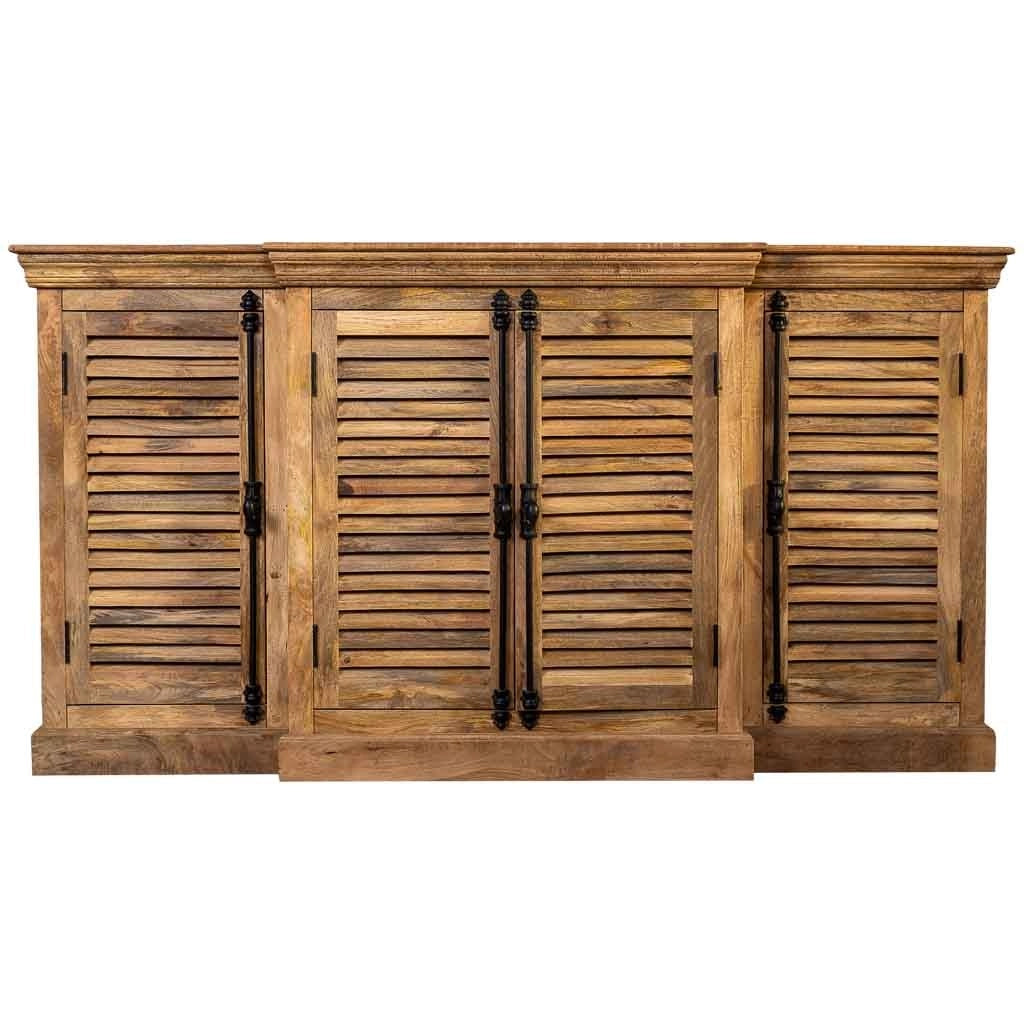 Credenza in legno naturale 180x40x95